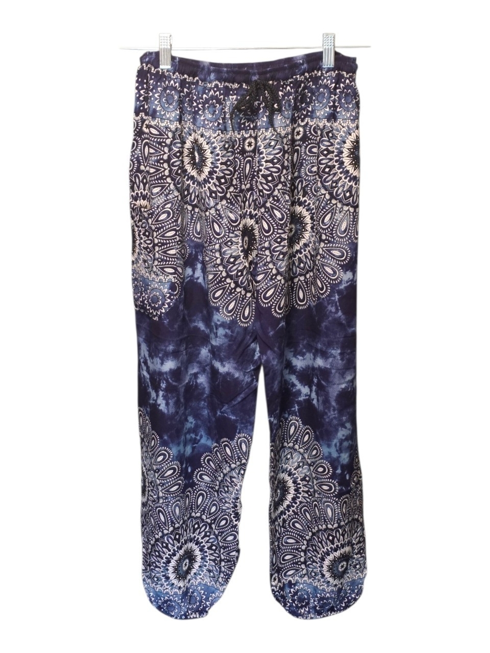 EARTHBOUND Navy Blue Tie-Dye Mandala Track Pants